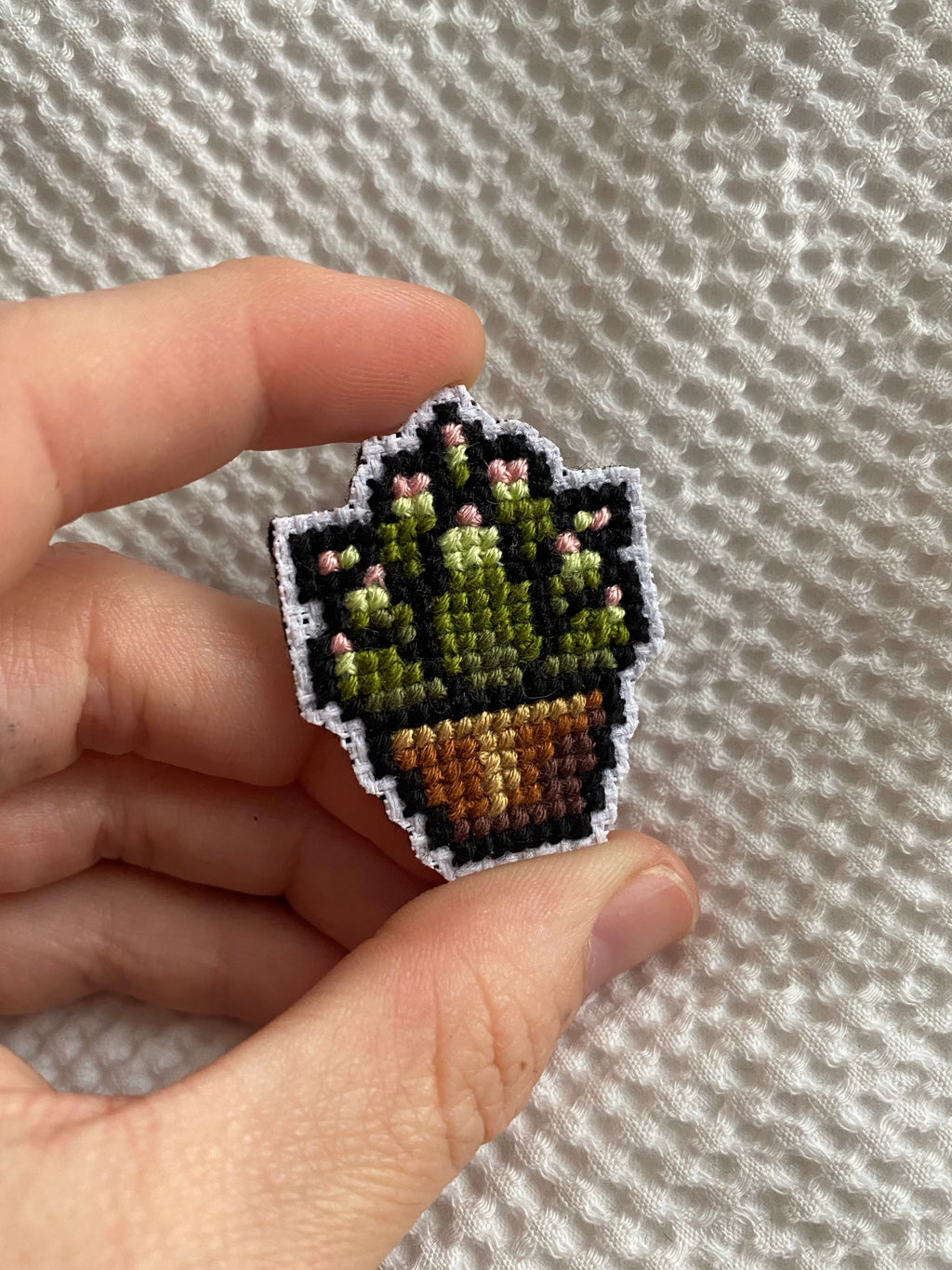 Plant Cross Stitch Iron-on Patch