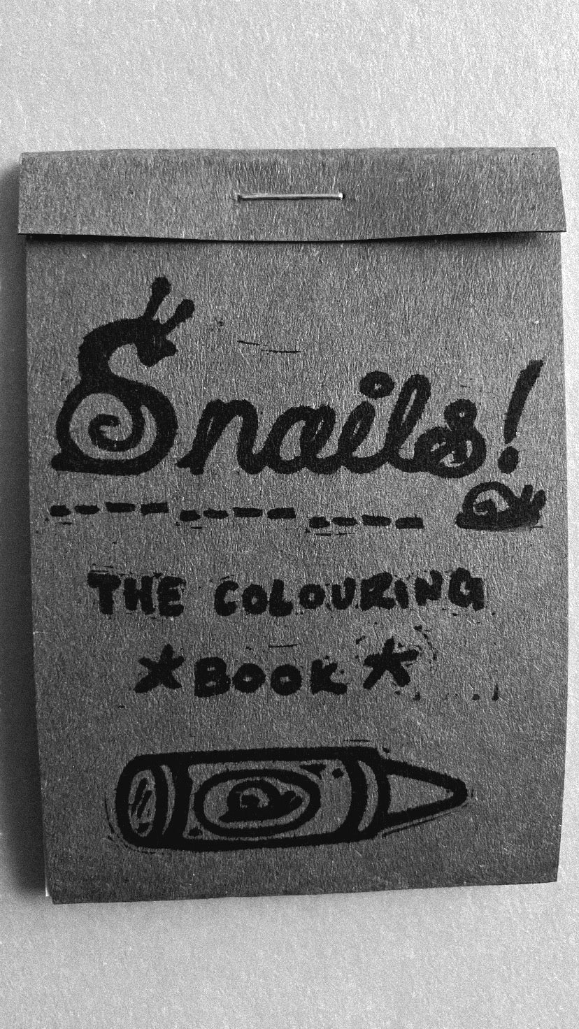 Snail Linocut Colouring Book