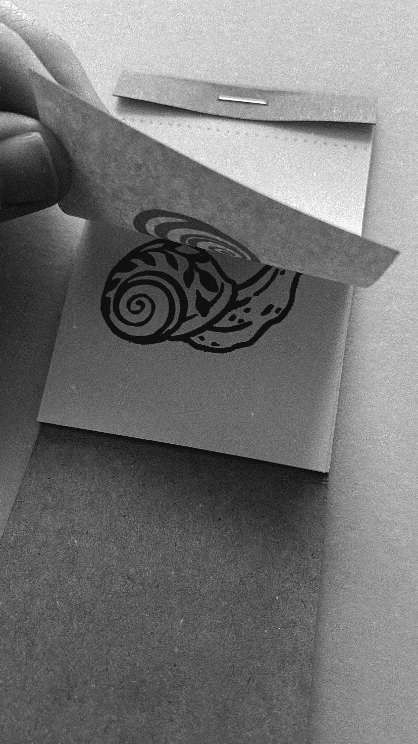 Snail Linocut Colouring Book